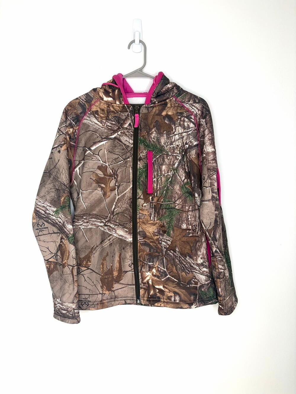 Master Sportsman Girls Hooded Full Zip Camo Hunting Jacket Sz XL Realtree Xtra
